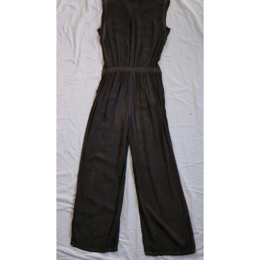 Soft Surroundings Camilla Jumpsuit Gray Wide Leg Boho Lagenlook Coastal Size S - Picture 9 of 16